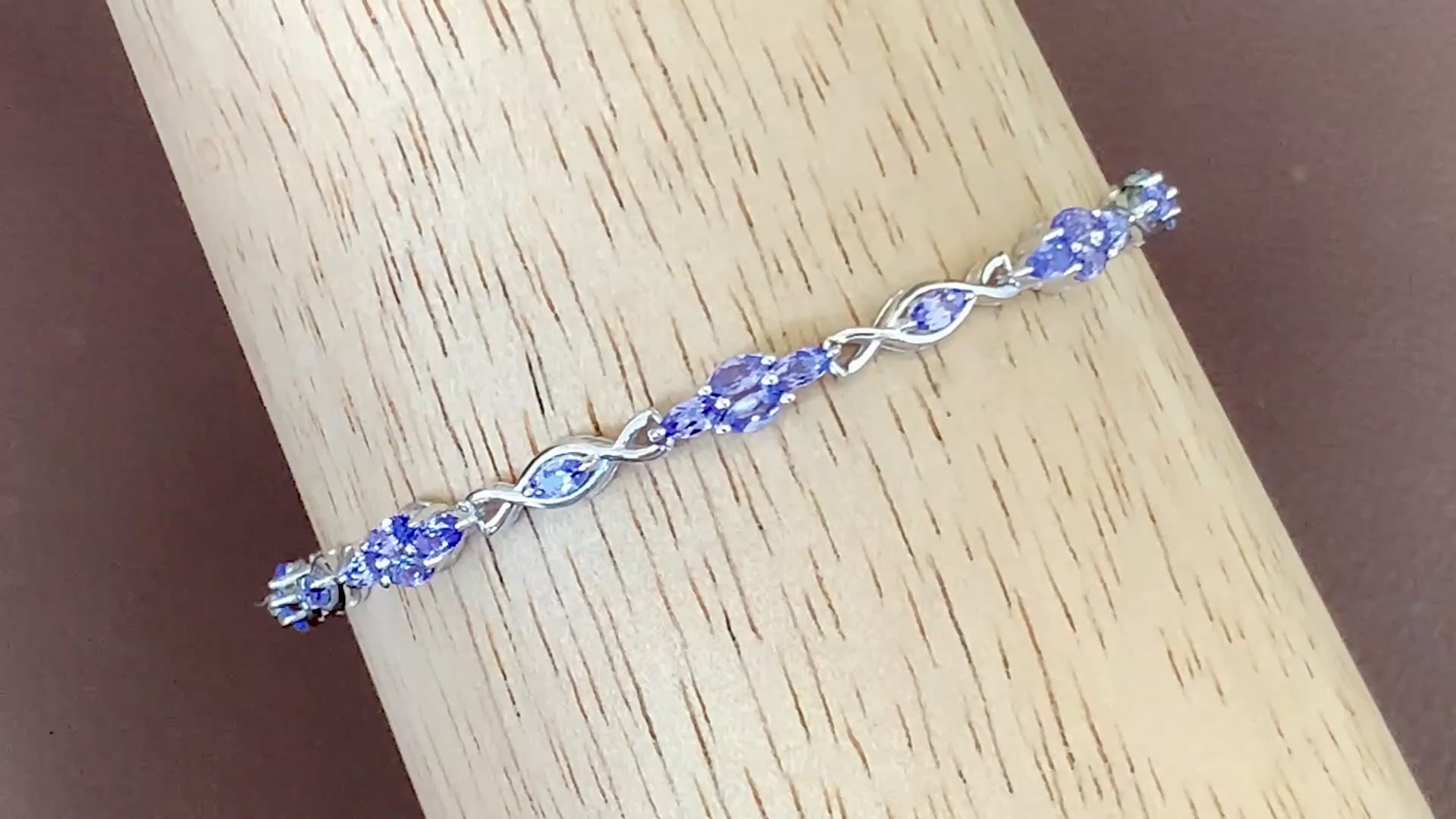 Tanzanite Bracelet 3.18 Carats Sterling Silver