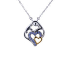 Tanzanite Mom Pendant 0.26 Carats Gold Plated Silver