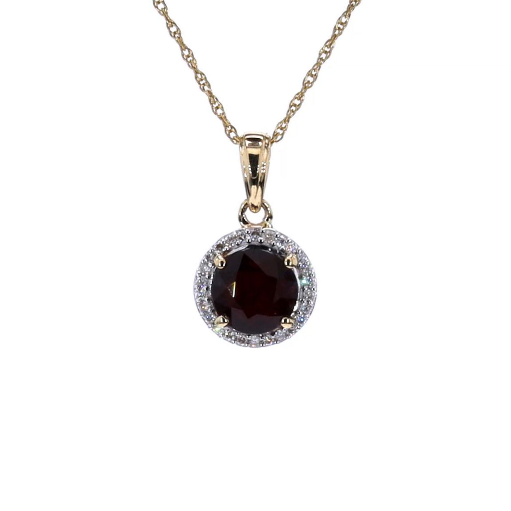 Ruby Pendant With Diamonds 1.46 Carats 14K Yellow Gold