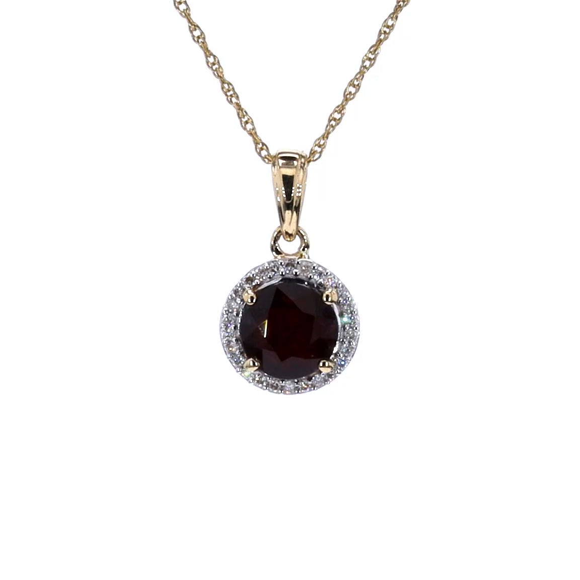 Ruby Pendant With Diamonds 1.46 Carats 14K Yellow Gold