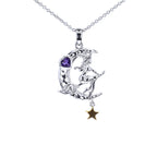 Amethyst Witch Pendant 0.24 Carats Sterling Silver