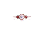 Morganite Ring With Diamonds 0.6 Carats 14K Rose Gold