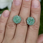 Emerald Earrings 2.3 Carats Sterling Silver