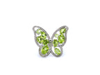 Peridot Butterfly Ring 4.5 Carats Sterling Silver