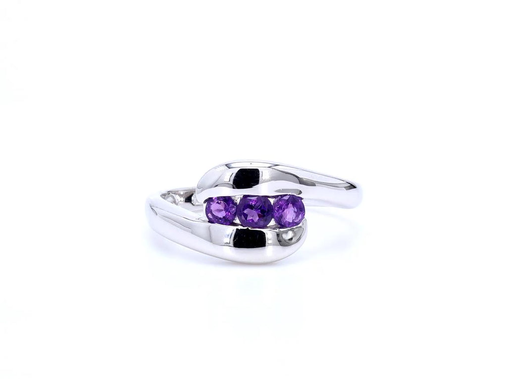 Amethyst Ring 0.5 Carats Sterling Silver