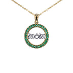 Emerald Mom Pendant 0.52 Carats Gold Plated Silver
