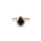 Ruby Ring With Diamonds 1.28 Carats 14K Yellow Gold