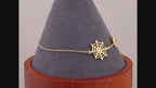 Garnet Spider Bracelet 0.1 Carats Gold Plated Silver