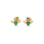 Emerald Bat Stud Earrings video