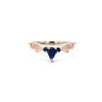 Blue Sapphire Ring 0.26 Carats Gold Plated Silver