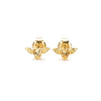 Citrine Bat Stud Earrings 0.34 Carats Gold Plated Silver