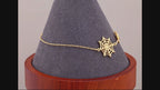 Blue Topaz Spider Bracelet 0.1 Carats Gold Plated Silver