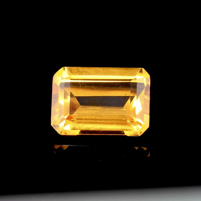 Natural Citrine 6.83 Carat Emerald Cut Loose Gemstone