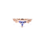 Tanzanite Bat Ring 0.26 Carats Gold Plated Silver