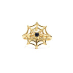Blue Sapphire Ring 0.12 Carats Gold Plated Silver