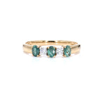 Alexandrite Ring With Diamonds 0.5 Carats 18K Yellow Gold