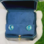 Swiss Blue Topaz Earrings 2.88 Carats Sterling Silver