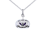 Amethyst Pumpkin Pendant 0.12 Carats Sterling Silver