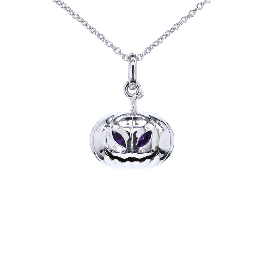 Amethyst Pumpkin Pendant 0.12 Carats Sterling Silver