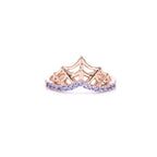 Tanzanite Spider Web Ring 0.28 Carats Gold Plated Silver