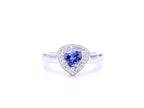 Tanzanite Ring With White Topaz 0.84 Carats Sterling Silver