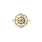 Peridot Spider Web Ring 0.02 Carats Gold Plated Silver