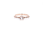 Morganite Ring With Diamonds 0.4 Carats 10K Rose Gold