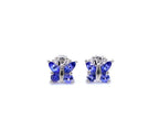 Natural Tanzanite Butterfly Earrings 0.92 Carats Sterling Silver
