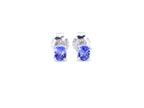 Tanzanite Stud Earrings 0.38 Carats Sterling Silver