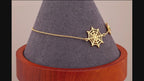 Emerald Spider Bracelet 0.08 Carats Gold Plated Silver