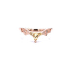 Citrine Bat Ring 0.24 Carats Gold Plated Silver