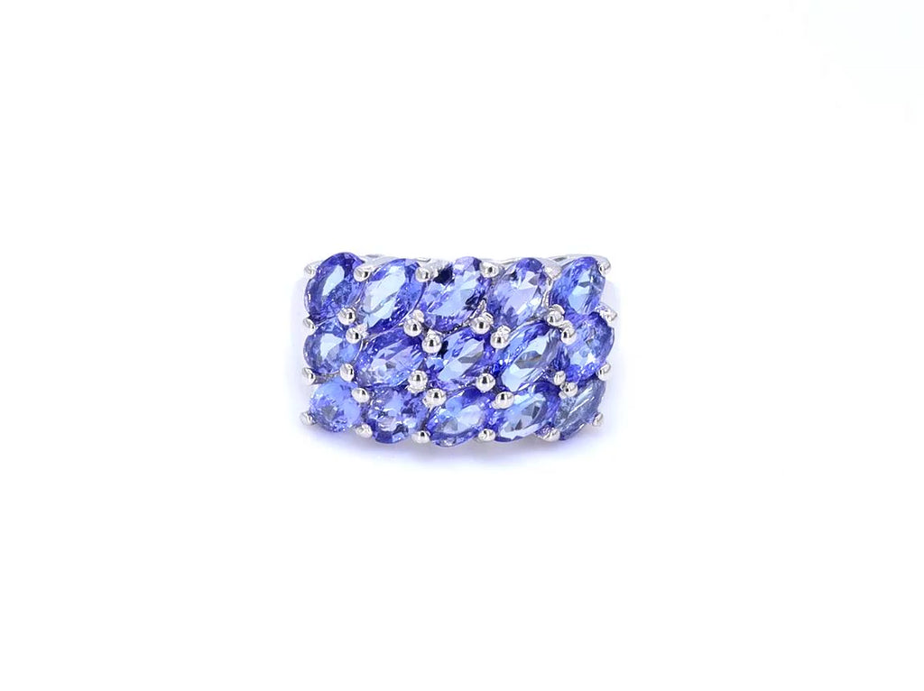 Tanzanite Ring 3.58 Carats Sterling Silver