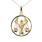 Ethiopian Opal Libra Pendant 0.14 Carats Gold Plated Silver