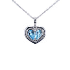 Multicolor Topaz Heart Pendant 2.62 Carats Sterling Silver
