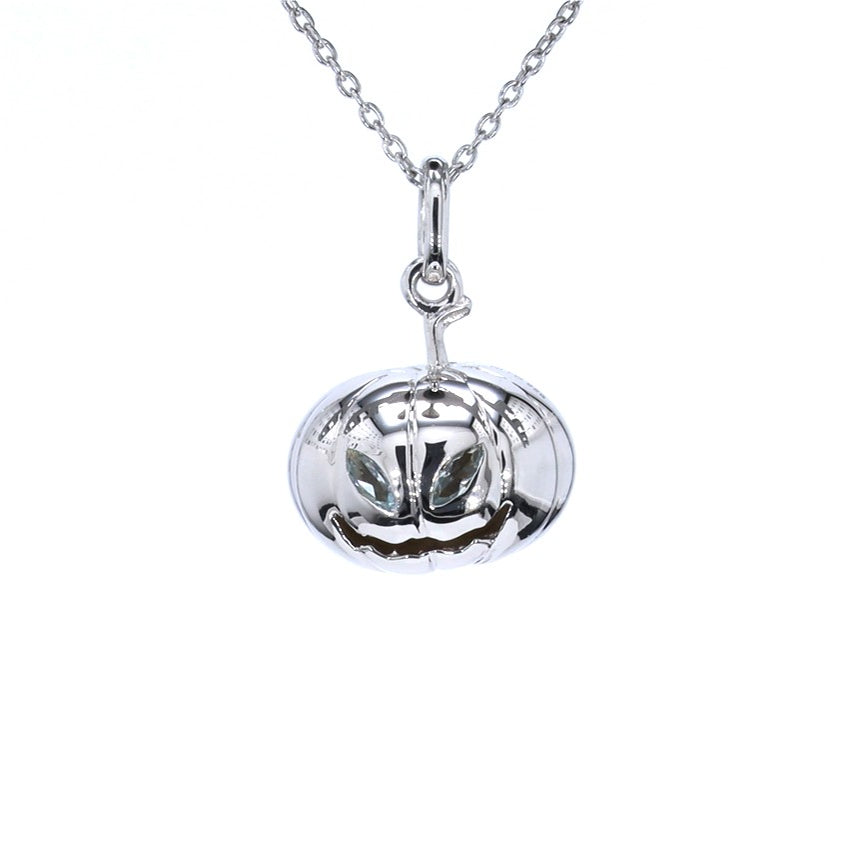 Blue Topaz Jack-o'-Lantern Pendant 0.16 Carats Sterling Silver