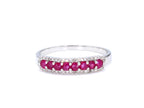 Ruby Ring With Diamonds 0.44 Carats 14K White Gold