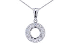 Diamond Pendant 0.28 Carats 14K White Gold