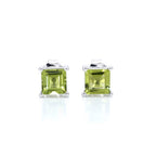 Peridot Earrings 2.28 Carats Sterling Silver