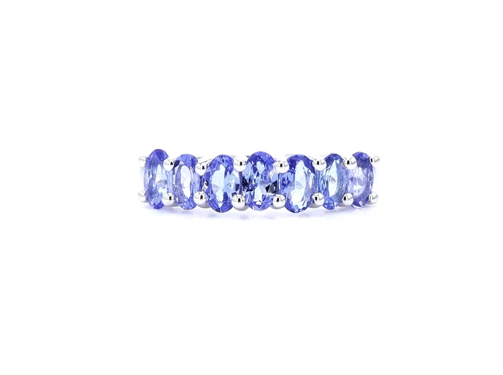 Tanzanite Ring 1.74 Carats Sterling Silver