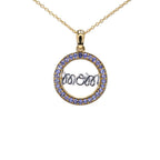 Tanzanite Mom Pendant 0.62 Carats Gold Plated Silver
