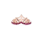 Ruby Spider Web Ring 0.28 Carats Gold Plated Silver