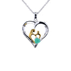 Emerald Mom Pendant 0.44 Carats Sterling Silver