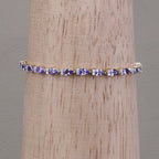 Natural Tanzanite Bracelet With Diamonds 5.62 Carats 14K Yellow Gold