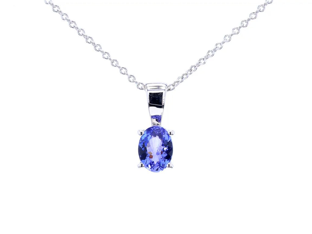 Tanzanite Pendant 1.14 Carats Sterling Silver