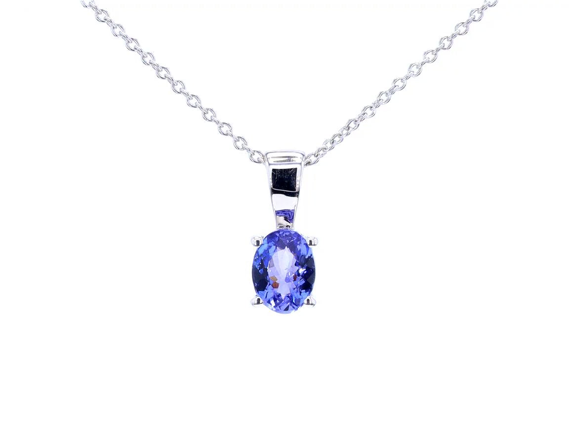 Tanzanite Pendant 1.14 Carats Sterling Silver