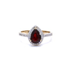 Ruby Ring With Diamonds 1.22 Carats 14K Yellow Gold