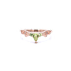 Peridot Bat Ring 0.26 Carats Gold Plated Silver