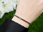 Black Diamond Tennis Bracelet 5.40 Carats 18K White Gold Plated Sterling Silver