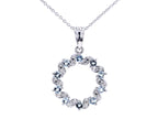 Aquamarine Pendant With White Topaz 1.06 Carats Sterling Silver