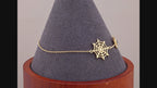 Blue Sapphire Spider Bracelet 0.12 Carats Gold Plated Silver